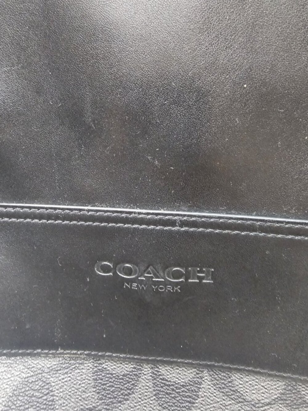 Coach Signature Monogram Crossbody Messenger Bag Black Charcoal Leather f54771 - Picture 14 of 14